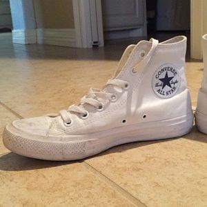 Converse high tops all white series 2.